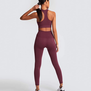 Wholesale Custom Fitness Wear Yoga Sets Gym Workout Clothes Athletic Suits Sports Bra Jacket High Waist <b>Leggings</b> Set for <b>Women</b> - Product Image 3