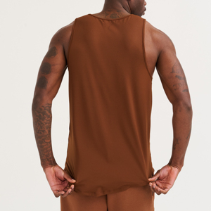 Wholesale Gym Tank Top Men Casual Summer <b>Vest</b> Style Sportswear Lightweight Material Drop Armhole Cut Crew Neck Tank Tops for Men - Product Image 2