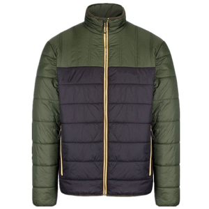 Veste matelassée noire pour homme, col montant, coupe classique, fermeture éclair sur le devant, coupe-vent, vêtements d'hiver, couleur unie, style décontracté - Product Image 4