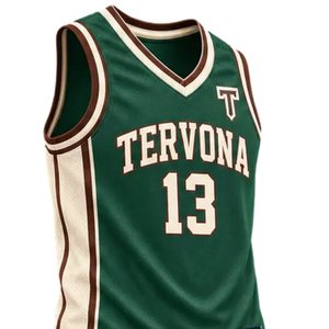 Conjunto de Uniforme de Baloncesto Personalizado para Hombre en Verde Crema, Jersey sin Mangas con Cuello en V y Pantalones Cortos con Paneles Laterales, Nombre y Número del Equipo, Ropa Deportiva al Por Mayor - Product Image 5