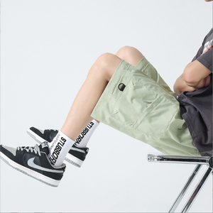 Pantalones Cortos Cargo Verde Oliva para Hombre, Cintura Media, Elásticos, de Secado Rápido, Transpirables, 100% Algodón, Deportivos, Casuales, con Bolsillos - Product Image 3