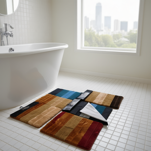 Tapis de bain CUTLOOP 40x60 CM, antidérapant, doux, en polyester absorbant, pour salle de bain, maison ou hôtel - Product Image 3