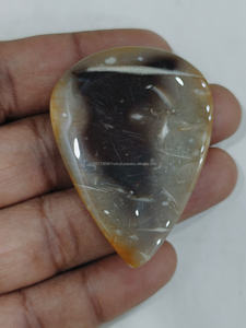 Pierre précieuse d'agate naturelle indienne faite à la main de haute qualité pour la fabrication de pendentifs et de bijoux - Product Image 6