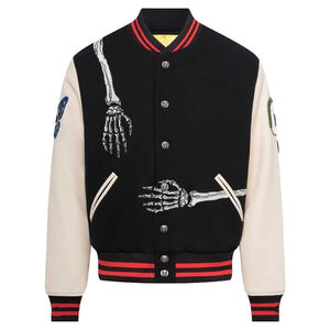 Veste universitaire homme en laine 100% imperméable avec broderie chenille personnalisée, col montant, couleur personnalisable – Collection Hiver – Grande Vente - Product Image 2