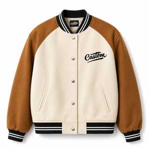 Veste d'hiver en laine de haute qualité pour homme, style universitaire décontracté, coupe-vent, chaude, brodée, service OEM, en polaire - Product Image 2