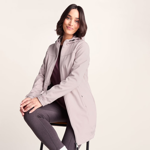 Chaquetas Softshell Largas para Mujer de Buena Calidad, al por Mayor, Personalizadas, Resistentes al Viento, Transpirables, con Capucha, Clásicas, para Invierno - Product Image 3