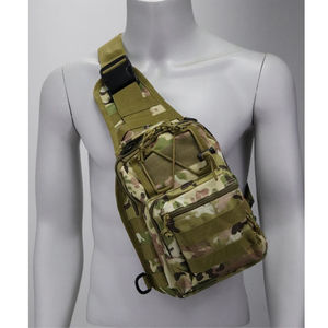 Sac à dos tactique multifonctionnel en toile imperméable pour l'extérieur, sac de poitrine décontracté camouflage, sac banane à bandoulière unique - Product Image 6