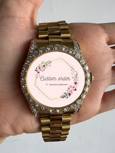 Reloj de pulsera para hombre con diamantes de moissanita y baño de oro, de acero inoxidable, mecánico, analógico, a precio de mayoreo. - Product Image 2