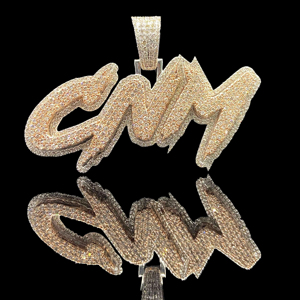 Colgante de aleación chapado en oro rosa con diseño de serpiente y diamantes helados, estilo hip hop, para hombre, de The Ice Legacy, ideal para regalo de fiesta - Product Image 1