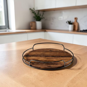 Wooden Lazy Susan Organizer Kitchen Turntable Tray Spice Organizer Countertop Storage Round Tray Housewarming Gift Spring Decor - Product Image 6