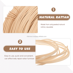 Kit complet de réparation de cannage en rotin avec cannelure et noyau | Qualité d'exportation | Prêt à expédier | Fourniture d'artisanat de meubles - Product Image 2