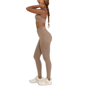 Sports 2-Piece Solid <b>Yoga</b> <b>Set</b> for Women with High Waist Butt Lift-Gym Fitness Activewear - Product Image 2