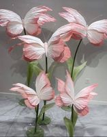 LANJO Décorations de papillons en papier crépon élégantes et de grande taille pour arrangements floraux, toile de fond pour événements de mariage, utilisation extérieure, vente en gros à bas prix