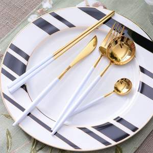 Ensemble d'ustensiles en acier inoxydable de couleur unique, fabriqué en Inde - Product Image 4