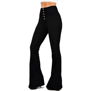 Women Flare Pants High <b>Waist</b> Stretchy Yoga Pants Breathable Gym Wear OEM ODM Supplier Pakistan Manufacturer Export - Product Image 2