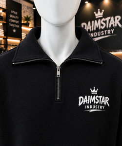 Sudadera Negra para Hombre DAIMSTAR INDUSTRY, 100% Algodón, Corte Regular, Informal, Manga Larga, para Invierno - Product Image 2