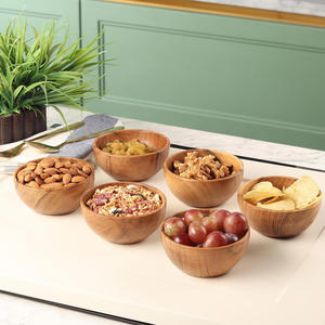 Tazón de Madera Premium Hecho a Mano, Ecológico, Estilo Americano, Moderno, para Cocina, Hotel, Restaurante, Servicio de Comedor, Elegante - Product Image 6