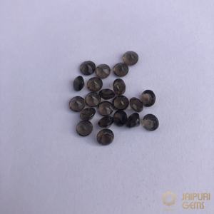 Piedras Preciosas Sueltas de Cuarzo Ahumado Natural de Jaipuri Gems, Corte Redondo Facetado de 4 mm, Piedras Semipreciosas Disponibles Ahora! - Product Image 1