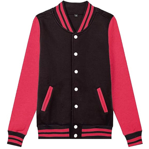 แจ็คเก็ตวาร์ซิตี้พรีเมียมสำหรับผู้ชาย ปักโลโก้ตามสั่ง แขนหนังผสมขนสัตว์ แจ็คเก็ตเบสบอลทรงบอมเบอร์ ขายส่ง - Product Image 2