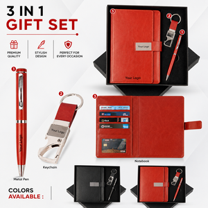 Set de Regalo Empresarial Personalizado 4 en 1, Bolígrafo Premium, Cuaderno, Llavero, Tarjetero, Caja de Regalo con Logotipo para Eventos Corporativos - Product Image 5