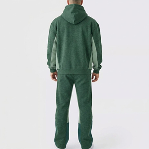 Survêtement unisexe tendance en polaire respirante polyester/coton, coupe oversize, blocs de couleur, style streetwear, ensemble 2 pièces pull-over, le plus vendu - Product Image 5