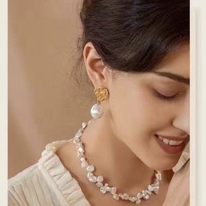 Boucles d'oreilles pendantes en argent pur S925 avec perle d'eau douce, polyvalentes, pour les trajets quotidiens, cadeau d'anniversaire 9M, boîte cadeau, boucles d'oreilles pendantes - Product Image 4