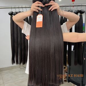 Tendance chaude Super Double Os Cheveux Raides De Couleur Naturelle Pour Faire Perruque Armure De Cheveux Humains Extensions De Cheveux Humains Soyeux - Product Image 4
