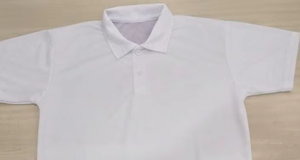 Polo de Manga Corta Blanco para Hombre, Corte Regular, 100% Algodón Piqué, Transpirable, Diseño Sólido Informal, Cierre de Botones - Product Image 3