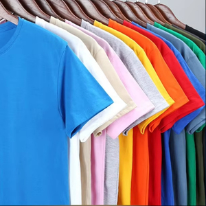 Bangladesh CN Factory Price Custom Logo Embroidery OEM CVC Combed Cotton Unisex Loose Fit Round Neck <b>T</b> <b>Shirts</b> - Product Image 1