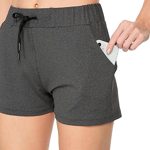 Shorts de survêtement pour femme de haute qualité avec cordon de serrage, taille haute, ajustables, en molleton de coton brodé – La meilleure mode - Product Image 6