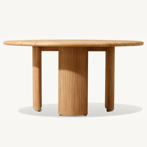 Table ronde en teck, style moderne et épuré, idéale pour l'extérieur, très résistante, en promotion. - Product Image 5