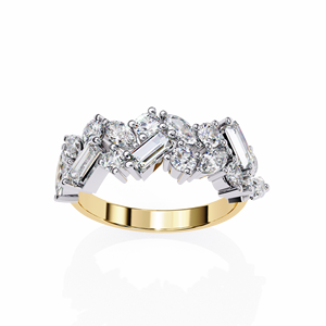 Anillos de Boda de Oro Sólido de 14K, Clásicos y Sencillos, con Diamantes Cultivados en Laboratorio HPHT, Color VVS VS DEF, para Uso Diario - Product Image 1