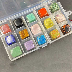 Piedra de Cristal Natural en Bruto y Cubo, Tema Amor, Decoración del Hogar, Producto Premium, Colección Impresa en Letterpress - Product Image 4