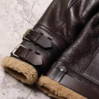 Chaqueta Bomber B3 Personalizada para Hombre, Chaqueta de Aviador de Cuero Genuino Marrón, Chaqueta de Vuelo Vintage RAF de la Segunda Guerra Mundial para Hombre OEM