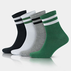 Chaussettes d'hiver décontractées pour hommes en fibre de coton, couleur noire, protection de la cheville, orteil renforcé, course à pied, jogging, service OEM - Product Image 2