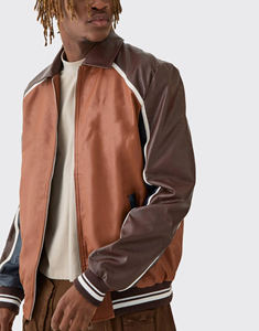 Chaqueta Varsity para Hombre, Personalizada, de Alta Calidad, con Cuello Alto, Logotipo Frontal, Resistente al Viento, Transpirable, Precio Razonable, para Otoño - Product Image 5