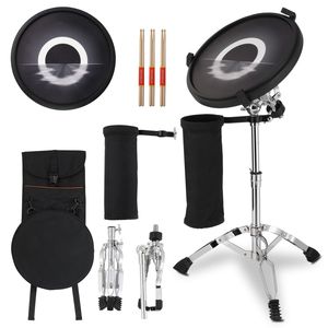 "Professional 12in <b>Drum</b> Set with Electronic <b>Drum</b> Pad Steel <b>Drum</b> Chamber & Rubber <b>Drum</b> Heads" - Product Image 1