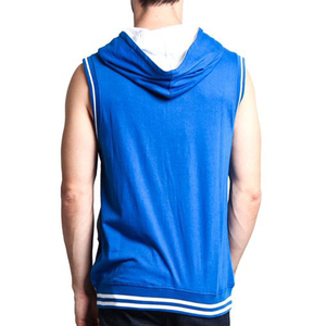 เสื้อฮู้ดดี้แขนกุดสำหรับผู้ชาย ออกกำลังกาย ฟิตเนส วิ่ง ผ้าคอตตอน/โพลีเอสเตอร์ ทรงเข้ารูป ซิปด้านหน้า - Product Image 4