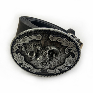 Ceinture de cowboy western nouvelle conception 3 étoiles Experts, boucle en alliage imprimée par transfert thermique, lettres initiales Z, modèle WJK987 pour - Product Image 4