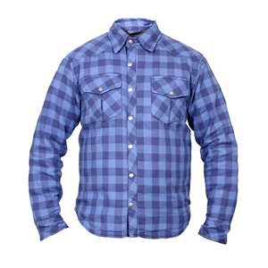 Camisa Protectora Azul a Cuadros Estilo Leñador con Armadura para Motocicleta y Diseño Casual de Camisa de Seguridad para Hombres - Product Image 2