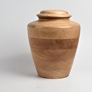 Urna Funeraria de Madera Hecha a Mano, Diseño Rústico Cilíndrico, Madera Natural Pulida, Recipiente Conmemorativo para Cenizas de Adultos, Exhibición Artística - Product Image 6