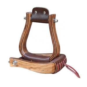 Solid Wood Horse Stirrups Handmade Saddle <b>Footrests</b> for Equestrian Riding Natural Timber Tack Accessories - Product Image 5