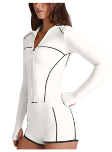 Conjunto Deportivo de Dos Piezas Personalizado 2026 para Mujer, de Lona Sólida, Ecológico, Transpirable, de Secado Rápido, para Primavera/Verano, de Alta Calidad - Product Image 4