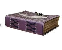 Carnet gothique fait main en cuir vintage, reliure cousue, impression UV, motif crâne gothique, Grimoire, carnet de croquis