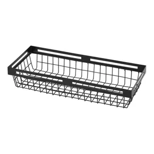 ZAHID EXPORTS Rectangular Aluminium <b>Wire</b> <b>Basket</b> Storage Organizer for Bathroom Bohemian Design Multi-Functional Single-Piece - Product Image 1
