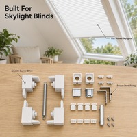 Kit complet de quincaillerie moderne pour store de plafond, composants de store alvéolaire en nid d'abeille, support de rideau en aluminium écologique et durable