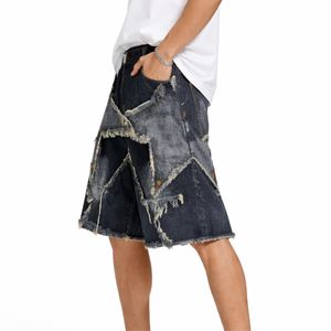 Pantalones Cortos de Mezclilla para Hombre, de Alta Calidad, Desgastados, de Cintura Media, Transpirables, Estilo Urbano, Cómodos, Corte Regular, Lavado Intenso - Product Image 3