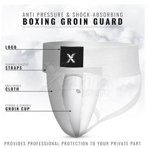 Protège-entrejambe en cuir de qualité supérieure pour hommes, conçu pour les arts martiaux et les sports à fort impact, respirant, ajustable et protecteur - Product Image 3