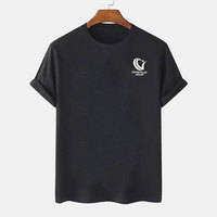 T-shirt uni 100% coton pour homme, confortable, grande taille, coupe ample, vêtements décontractés pour homme, imprimé, prix bas