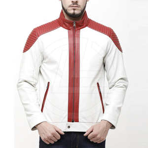 เสื้อแจ็คเก็ตหนังแกะแท้สำหรับผู้ชายรุ่นน้ำหนักเบาปี 2026 พร้อมปกผ้าแคนวาสทรงคลาสสิกเข้ารูปสไตล์คนเมือง - Product Image 1